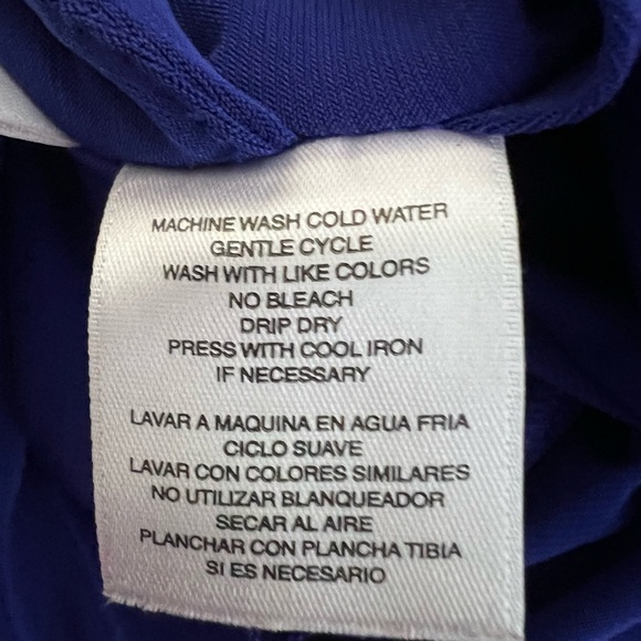 K Kasper dress size 6 purple‎ sleeveless faux wrap knee length stretch office - Picture 6 of 6